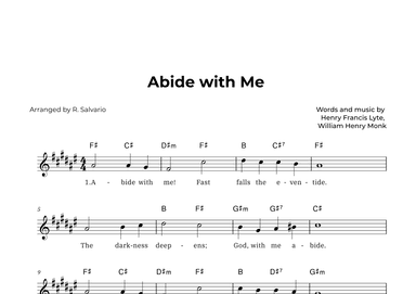 Abide with Me (Key of F-Sharp Major) (arr. R. Salvario)