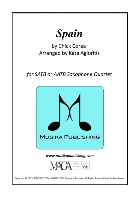 Spain (arr. Kate Agioritis)