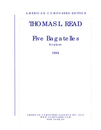 [Read] Five Bagatelles
