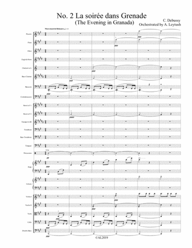 Claude Debussy ? Estampes, Orchestra Suite, Orchestrated by Arkady Leytush,  No. 2 La soirée dans