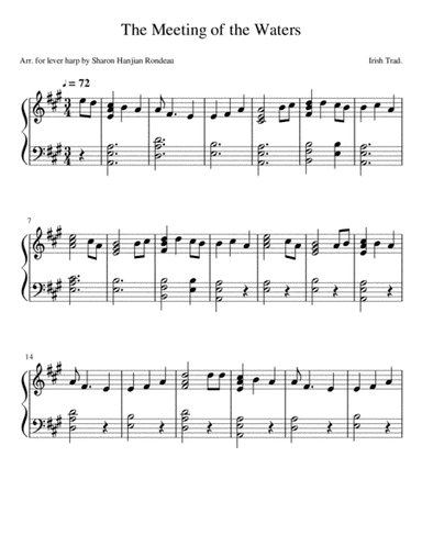 The Meeting of the Waters for Lever Harp (arr. Sharon Hanjian Rondeau)