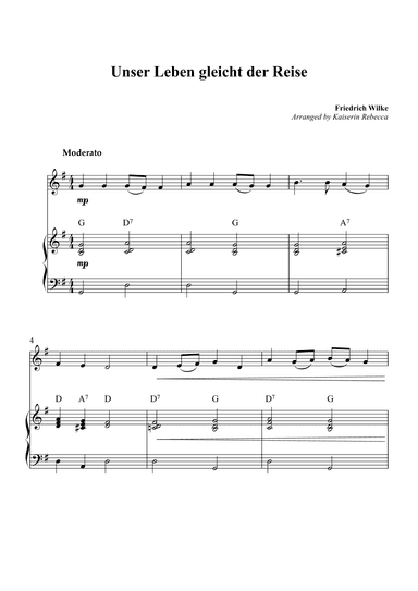 Unser Leben gleicht der Reise (arr. Kaiserin Rebecca)