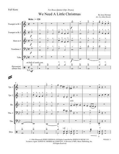 We Need A Little Christmas (arr. John Hoesly)