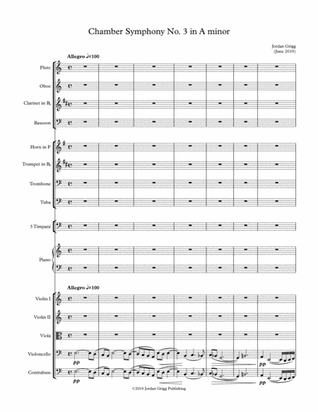 Chamber Symphony No 3 in A minor