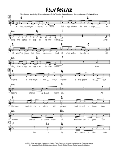 Holy Forever (arr. Brian Kim)