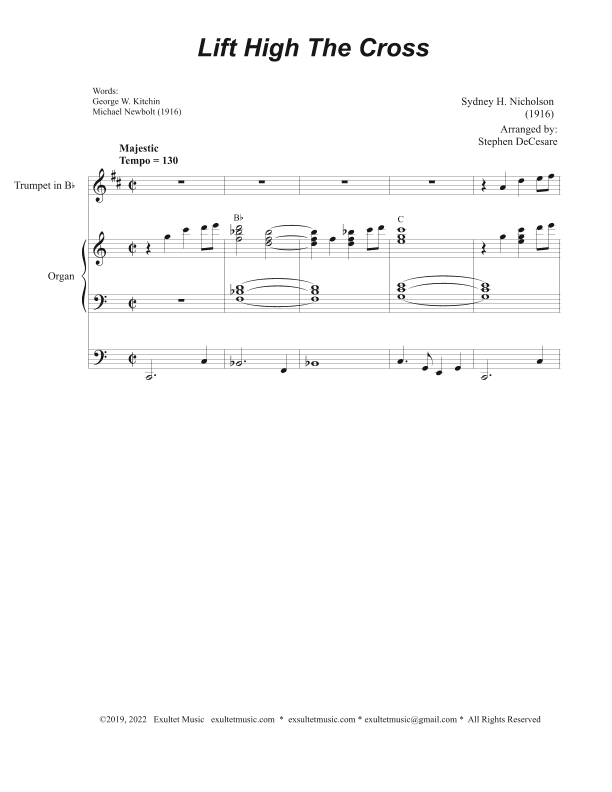 Lift High The Cross (Vocal Quartet - (SATB) (arr. Stephen DeCesare)
