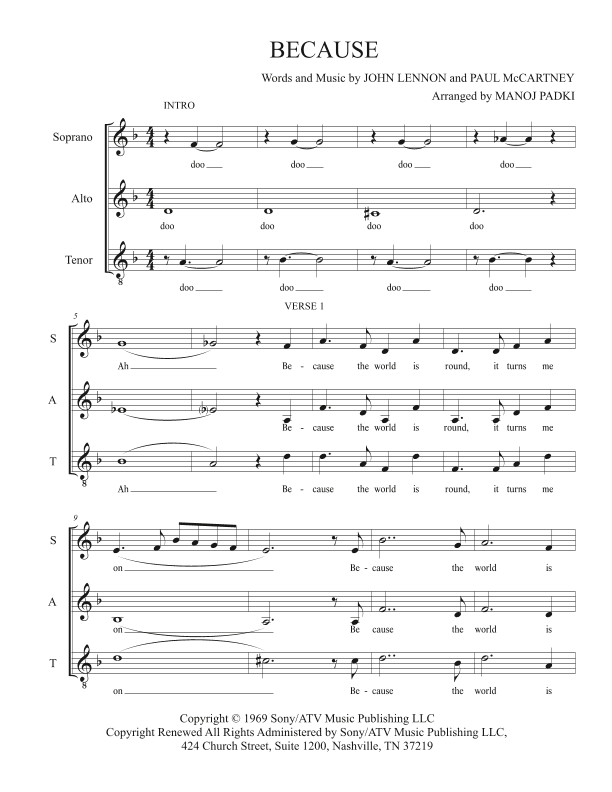 Because (arr. Manoj Padki)