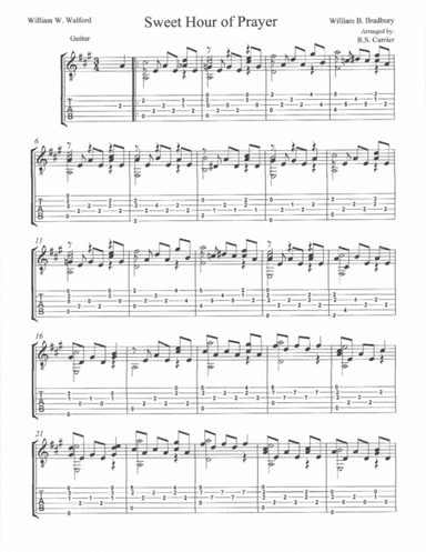 "Sweet Hour of Prayer" (arr. R.S. Carrier)
