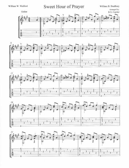 "Sweet Hour of Prayer" (arr. R.S. Carrier)