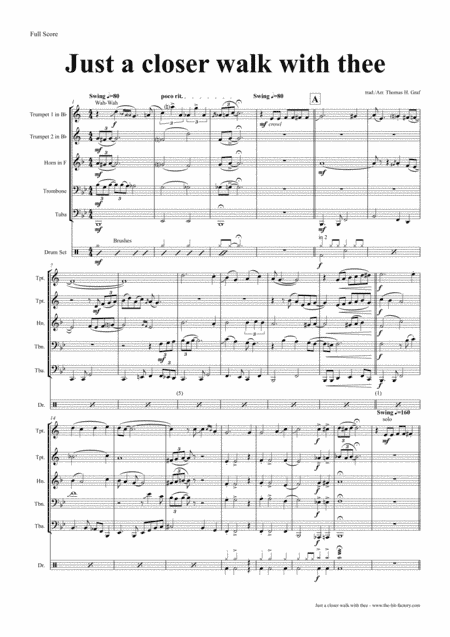 Just A Closer Walk With Thee - New Orleans Funeral  - Brass Quintet (arr. Thomas Graf)