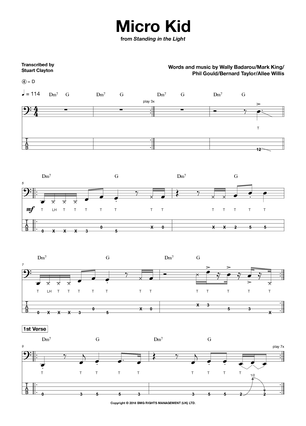 Micro Kid (arr. Stuart Clayton/Bassline Publishing)