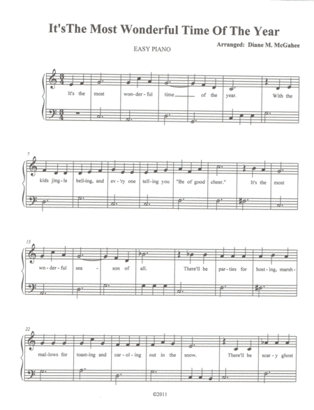 The Most Wonderful Time Of The Year (arr. Diane M. McGahee)