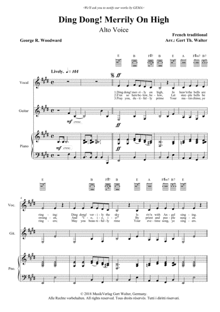 Ding Dong! Merrily On High (arr. Gert Th. Walter)