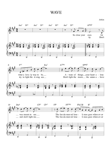 Wave (arr. Alex Nunes Rodriguez)