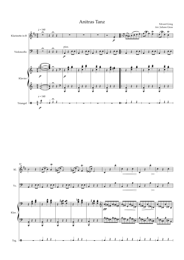 Anitra's Dance / Antitras Tanz (arr. Juliane Giese)