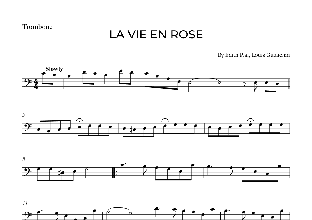 La Vie En Rose (arr. Alex Nunes Rodrigues)