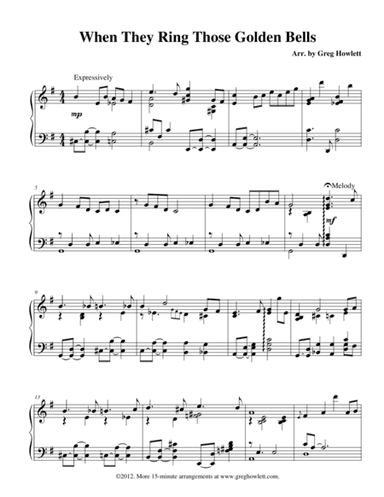 When They Ring Those Golden Bells (arr. Greg Howlett)