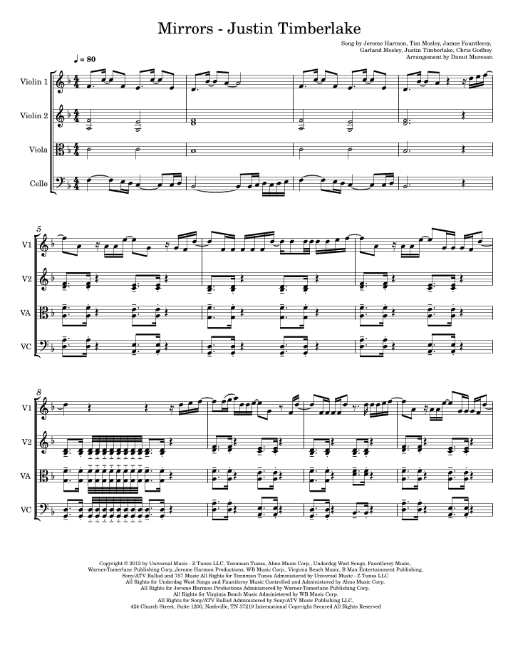 Mirrors (arr. Danut Muresan)