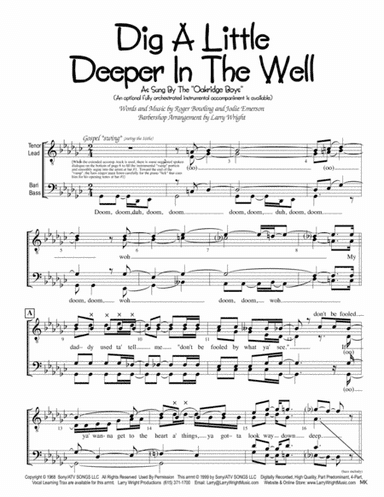 Dig A Little Deeper In The Well (arr. Larry F. Wright)