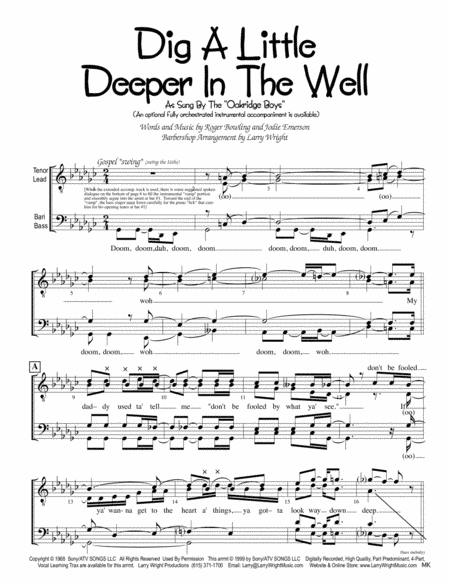 Dig A Little Deeper In The Well (arr. Larry F. Wright)