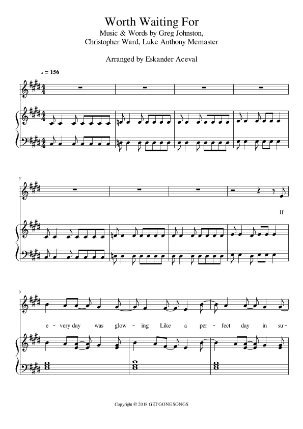 Worth Waiting For (arr. Eskander Aceval)