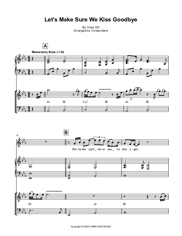 Let's Make Sure We Kiss Goodbye (arr. Tunescribers)