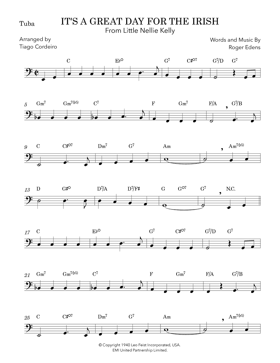 It's A Great Day For The Irish (arr. Tiago Cordeiro)