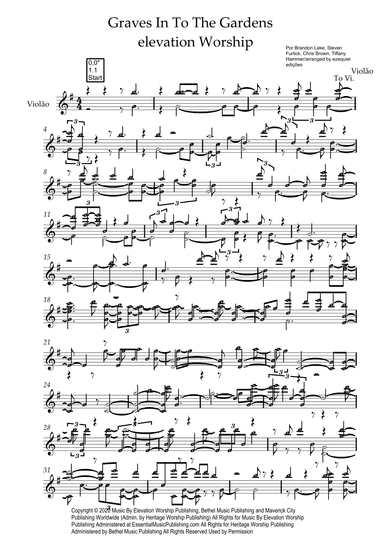 Graves Into Gardens (arr. ezequiel zeferino edição)