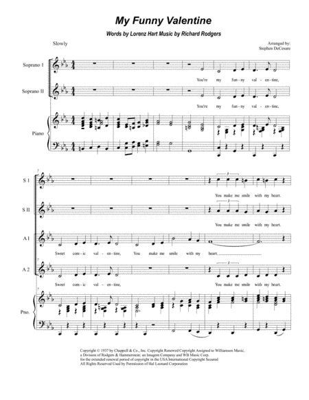 My Funny Valentine (arr. Stephen DeCesare)