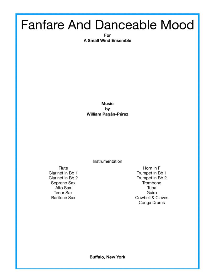 Fanfare and Danceable Mood For Small Wind Ensemble