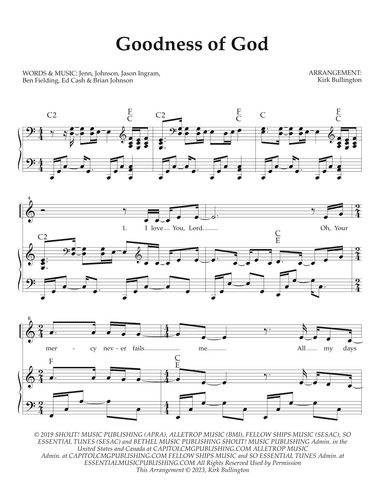 Goodness Of God (arr. Kirk Bullington)