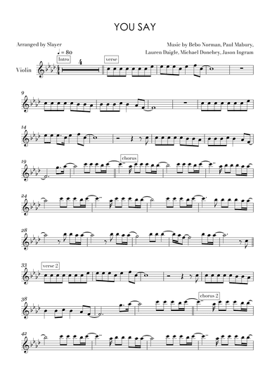 You Say (arr. Slayer)