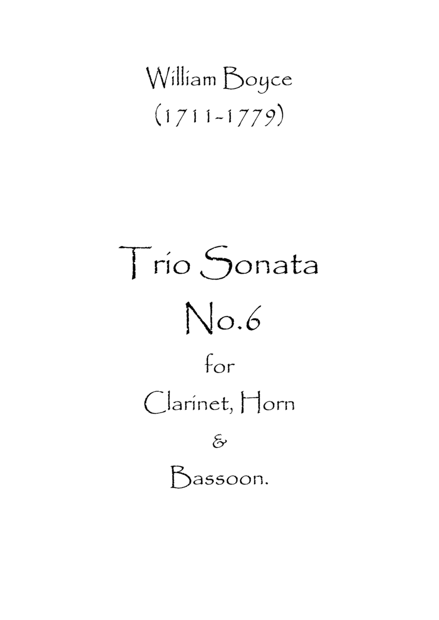 Trio Sonata No.6 (arr. Spence Bundy)