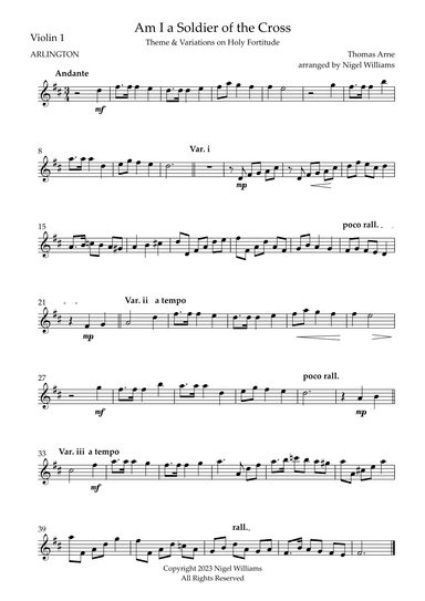 Am I a Soldier of the Cross (Holy Fortitude) (arr. Nigel Williams)