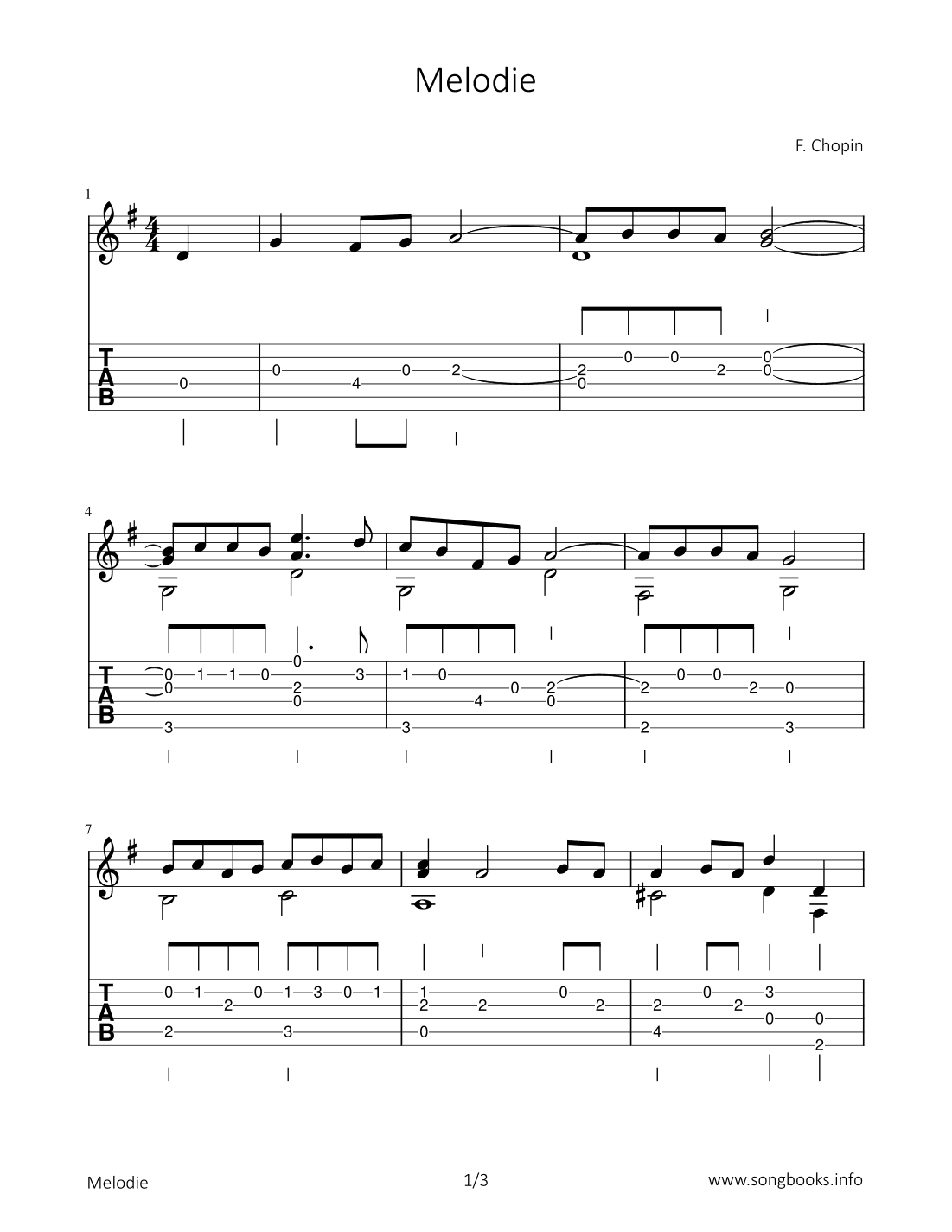 Melodie (arr. Bettina Schipp)