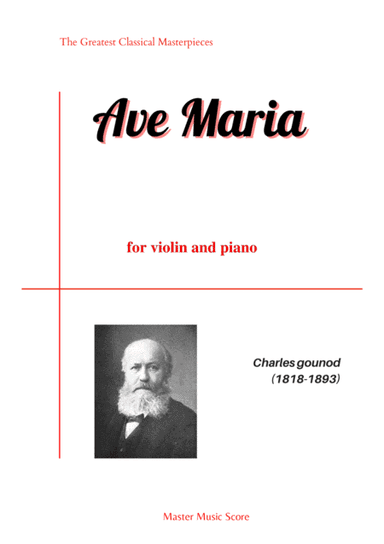 Gounod-Ave Maria for violin and piano(C key) (arr. MPS)