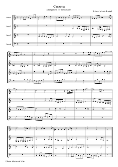 Canzona (arr. Edition Maulwurf)