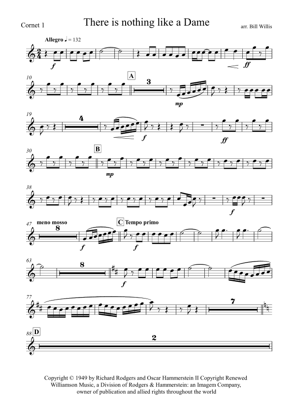 There Is Nothin' Like A Dame (arr. Bill Willis)