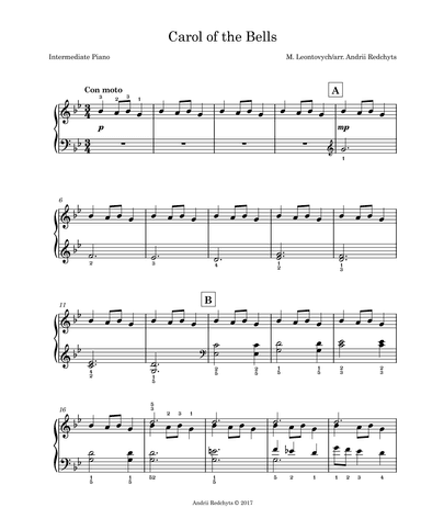 Carol of the Bells - Ukrainian Schedryk (arr. Andrii Redchyts)