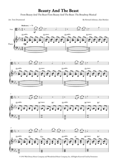 Beauty And The Beast (arr. Tom Drummond)