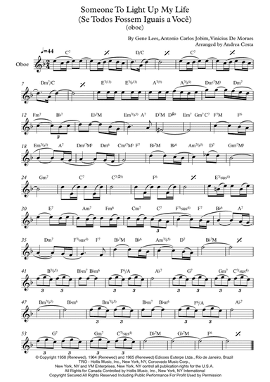 Someone To Light Up My Life (se Todos Fossem Iguais A Voce) (arr. Andrea Costa)