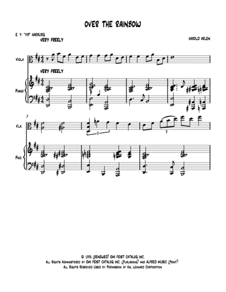 Over The Rainbow (from The Wizard Of Oz) (arr. Nick Lacanski)