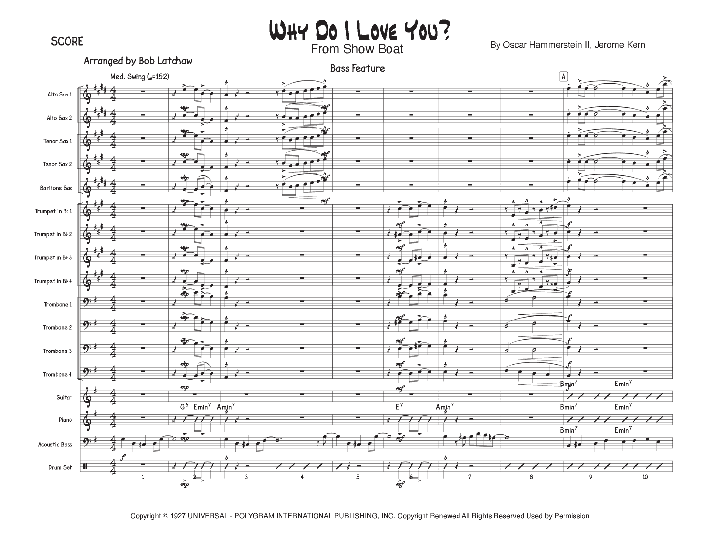 Why Do I Love You? (arr. Bob Latchaw)