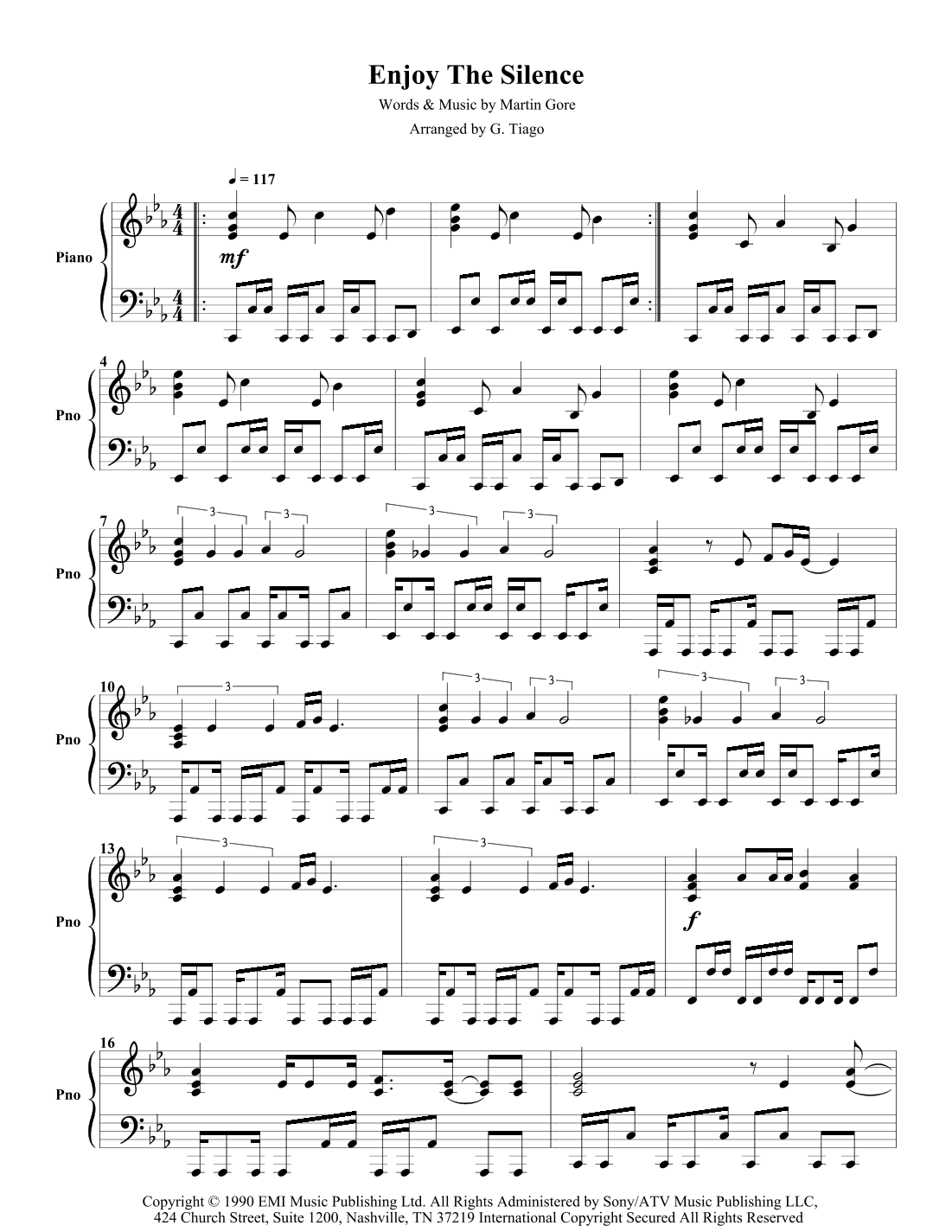 Enjoy The Silence (arr. G. Tiago)
