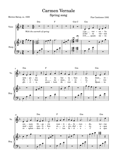 Carmen Vernale (Spring song) (arr. Sigrid Vibe)