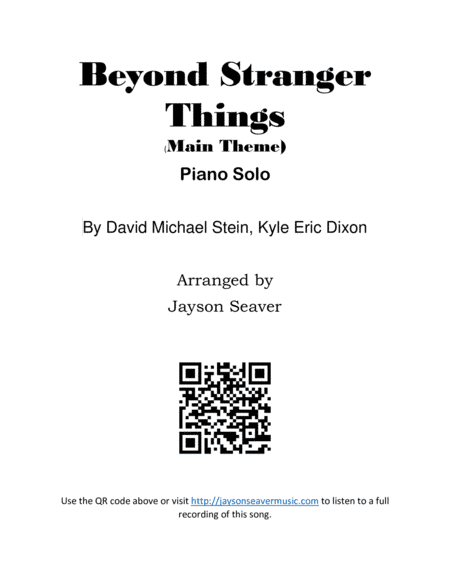 Beyond Stranger Things (main Theme) (arr. Jayson Seaver)