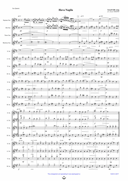 Hava Nagila (arr. Josef STASTNY)