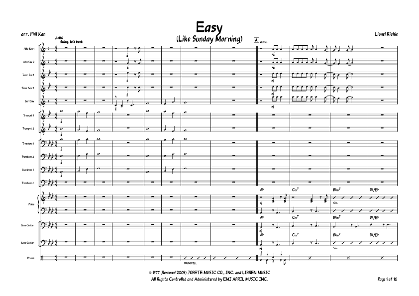 Easy (arr. Phil Kan)