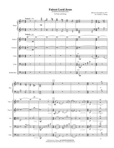 Fairest Lord Jesus (String Orchestra and Piano) (arr. Jeremy Strong)