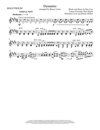 Dynamite (arr. Sherry Lewis)